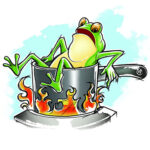 frog boiling water